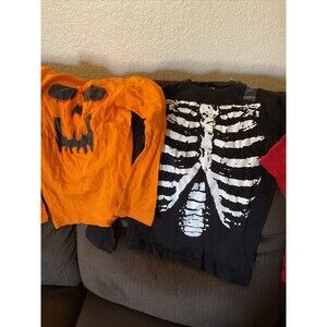 Children’s Finest Quality Place Skeleton halloween long sleeve shirt Size M 7/8